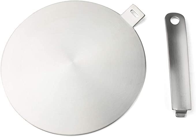 CozyKit Heat Diffuser Stainless Steel Induction Adapter Plate Removable Handle Coffee Milk Cookware Induction Hob Heat Cooking Diffuser for Electric Stove 5.5inch - Image 4